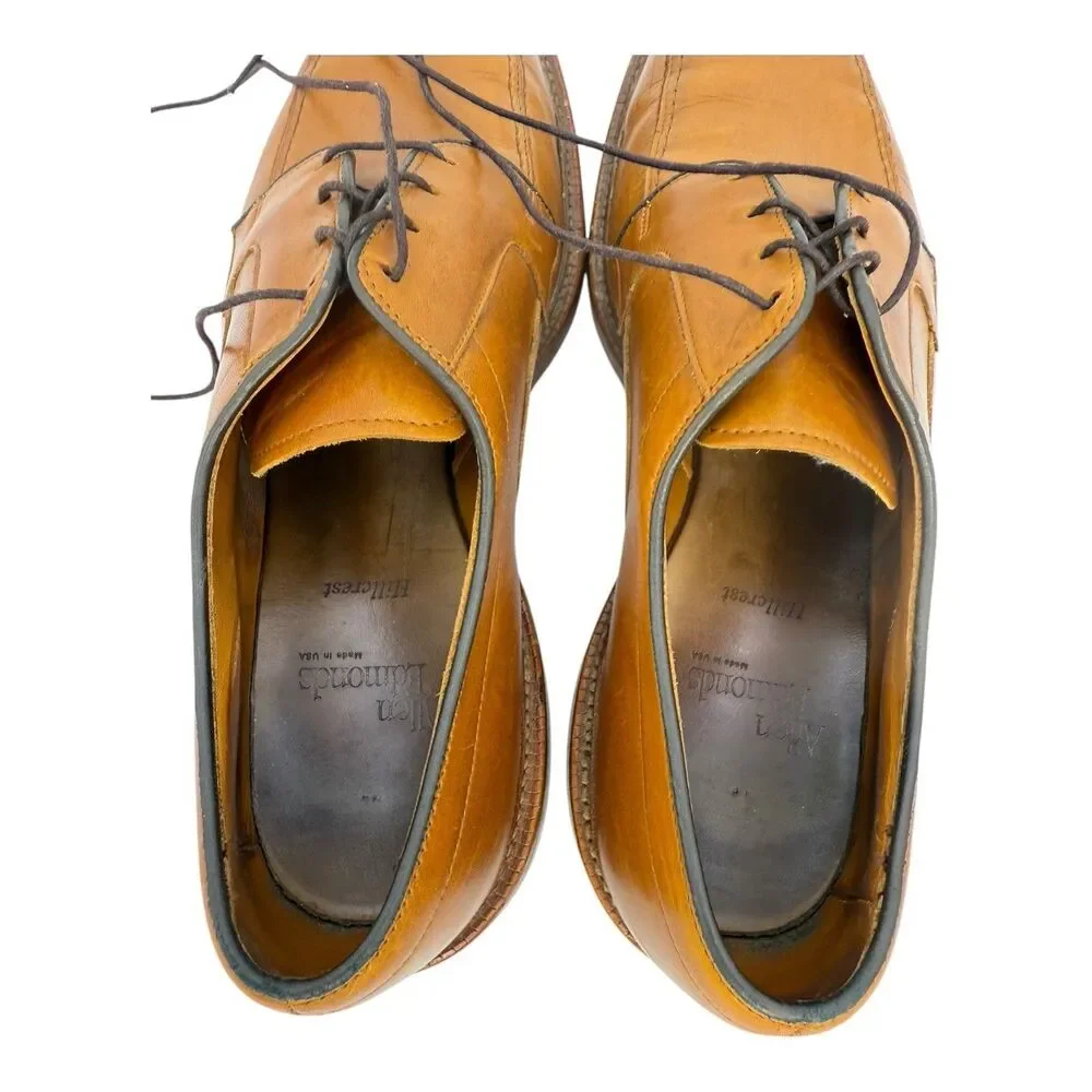 Allen Edmonds Hillcrest Leather Oxford Dress Shoes Size 10.5 C Walnut Brown